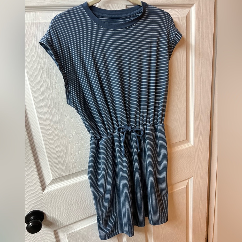 A New Day Blue and White Striped Dress